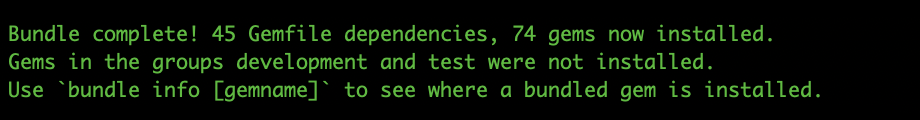 Bundle install
